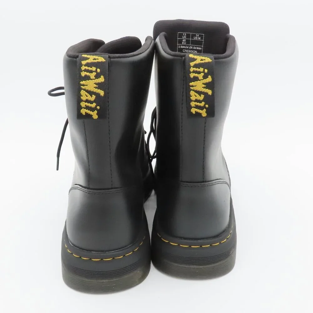 Dr. Martens Crewson Black Leather Lace-up Boots 31222001 - Mens Size 13 - Picture 3 of 9
